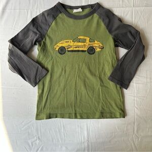Mini Boden Olive and Charcoal Car Graphic Tee
